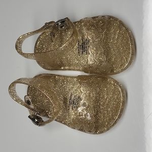 Old Navy gold sparkle infant jelly sandals